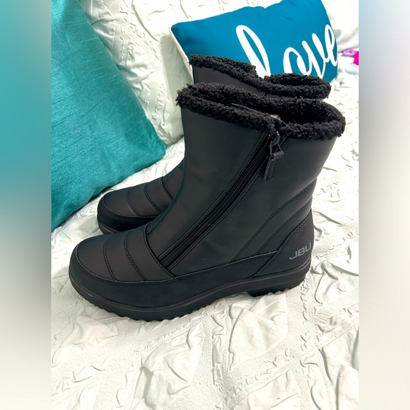 JBU, Women Snowbound Zip Cold Weather Boots, Black Size 10M Round Toe 1-13”heel - Picture 7 of 13